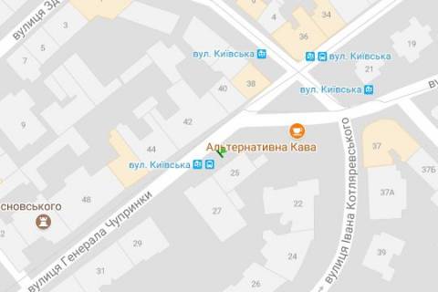 Ситилайт B в Львове, 1.2x1.8  Генерала Чупринки вул., 27 схема