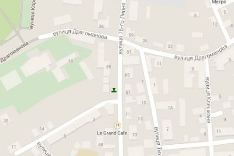 Бэклайт A в Ровно, 1.2x1.8  16-го Липня вул., 67 схема