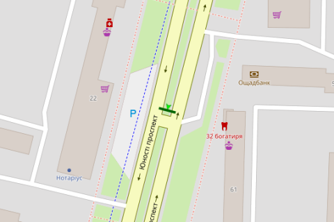 Призма A в Виннице Юності просп., 22 (в напрямку вул. Пирогова) - 283375 схема