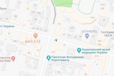 Бэклайт A в Киеве, 1.2x1.8  Богдана Хмельницького вул., 37/1 схема