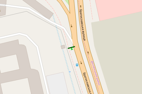 Билборд B в Киеве, 3x6  Братиславська вул. - Шухевича Романа просп. (Генерала Ватутіна просп.) схема