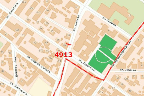 Билборд B в Васильевке, 3x6  Сінна вул., 20 схема