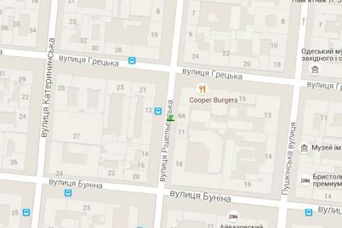 Беклайт A у Одесі, 1.2x1.8  Рішельєвська вул., 9а схема