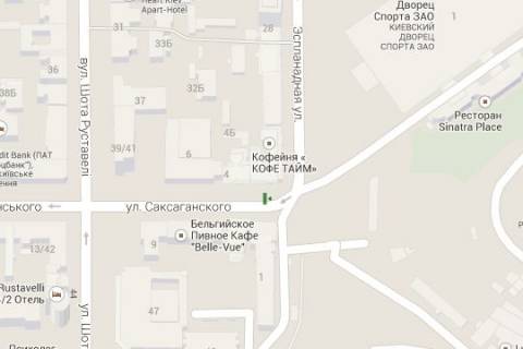 Нестандарт A у Києві, 1.2x1.8  Саксаганського вул., 2 - Еспланадна вул. схема