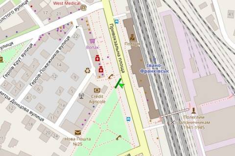 Билборд B в Васильевке, 3x6  Привокзальна пл. схема