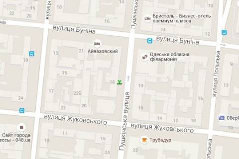 Беклайт B у Одесі, 1.2x1.8  Пушкінська вул., 18 схема