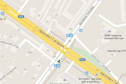 Сiтiлайт B у Харкові, 1.2x1.8  Молочна вул. (Кірова (Червонозаводський р-н) вул.) - Гагаріна просп., (зупинка) схема