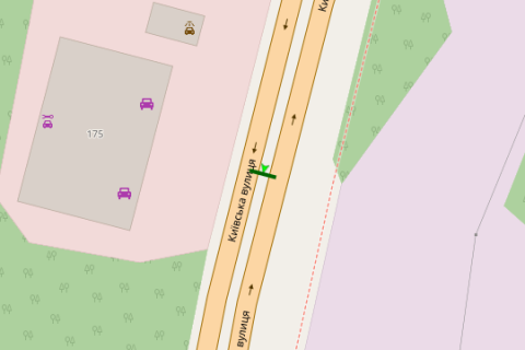 Призма A в Виннице, 3x6  Київська вул., 175 (в'їзд в місто з боку Києва, призма) - 271475 схема