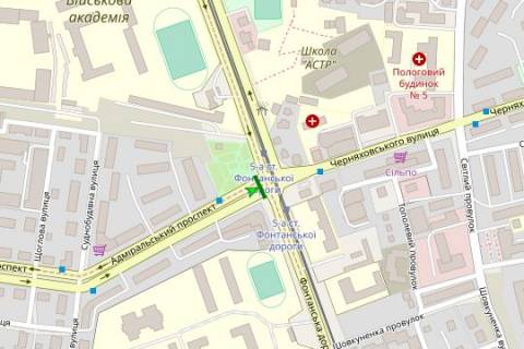 Призма A в Васильевке Фонтанська дорога - Адміральський просп. - Черняховського вул. (у напрямку Аркадії  призма ) - 425037 схема