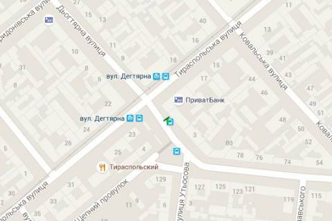 Нестандарт A в Одессе, 1.2x1.8  Дьогтярна вул., 5 - Тираспольська вул. (остановка) схема