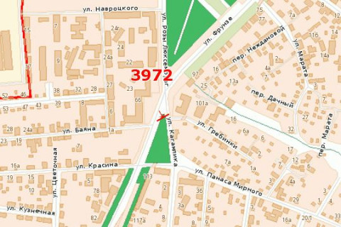 Билборд B в Васильевке, 3x6  Європейська вул. - Кагамлика вул. схема