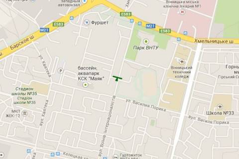 Билборд B в Виннице, 3x6  Політехнічна вул., 5 схема