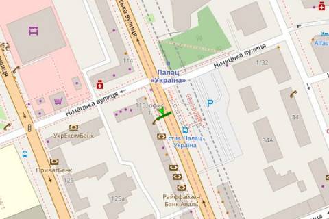 Бэклайт B в Киеве, 2.3x3.14  Велика Васильківська вул., 116 схема