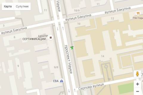 Ситилайт A в Харькове, 1.2x1.8  Науки просп. (Леніна просп.), 16 схема