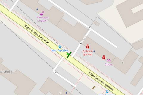 Ситилайт B в Киеве, 1.2x1.8  Іллєнка Юрія вул., 10 схема