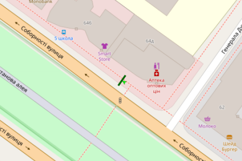 Сiтiлайт A у Полтаві, 1.2x1.8  Соборності вул., 64 (№1) схема