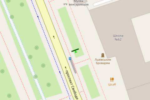 Скроллер A в Львове, 1.2x1.8  Свободи просп., 16 (№2) - 616454 схема