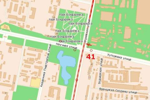 Билборд A в Васильевке Стрийська вул. - Хуторівка вул. (в центр) схема