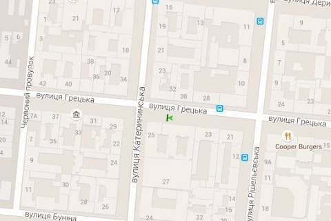 Ситилайт B в Одессе, 1.2x1.8  Грецька вул., 25 схема