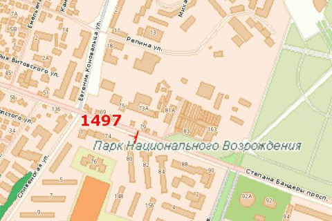 Билборд A в Васильевке, 3x6  Степана Бандери просп., 78 схема