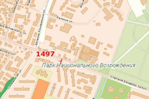 Билборд A в Тернополе, 3x6  Степана Бандери просп., 78 схема