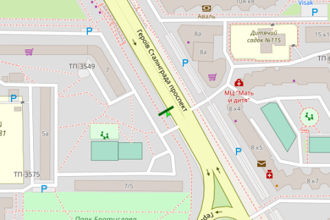 Билборд B в Васильевке, 3x6  Героїв Сталінграда просп., 7 схема