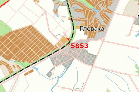 Билборд A в Глевахе, 3x6  Київ - Одеса, 19 км+200м від Києва (у напрямку  Одеси;  поворот на Калиновку) схема