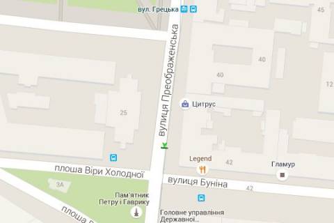 Бэклайт B в Одессе, 1.2x1.8  Преображенська вул., 42 - Буніна вул. схема
