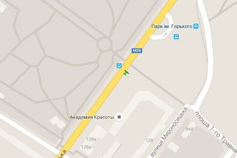 Бэклайт A в Харькове, 1.2x1.8  Сумська вул., 128 схема
