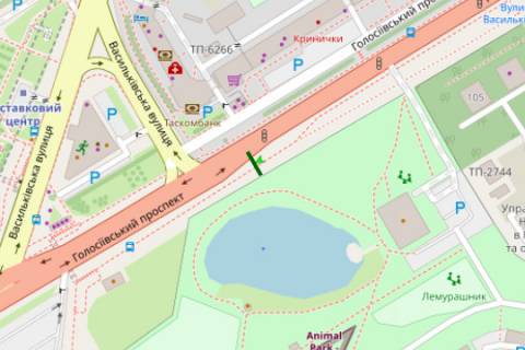 Бэклайт B в Киеве, 2.3x3.14  Голосіївський просп., , навпроти буд. 130/57 схема