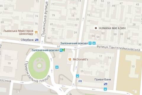 Нестандарт A в Одессе, 1.2x1.8  Пантелеймонівська вул., (З/Д вокзал) схема