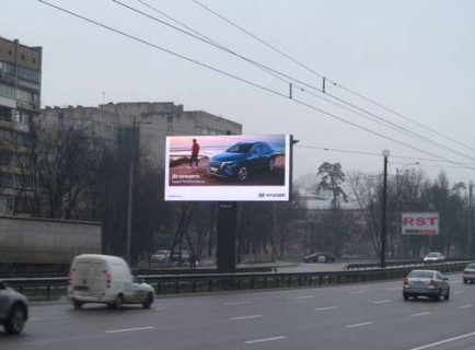 Видеоборд A у Києві, 4x8  Велика Кільцева дорога, 87 розподілювач (розширення 768х384) (у напрямку Перемоги просп.) - 654739 Фото 1