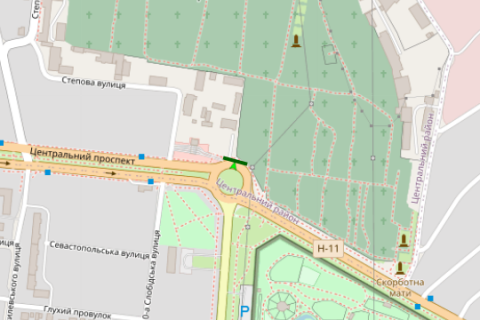 Билборд A в Николаеве, 3x6  Херсонське шосе - Центральний просп. (Леніна просп.) схема