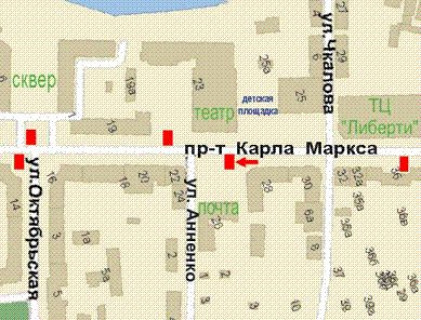 Беклайт B у Кривому Розі Поштовий просп., 26 схема