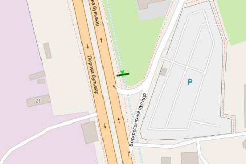 Билборд B в Киеве, 3x6  Воскресенський просп., №2 схема