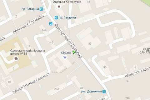 Беклайт A у Одесі, 1.2x1.8  Французький бульв., 16 схема