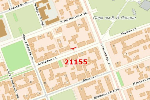 Билборд A в Васильевке, 3x6  Суворова вул., 4 (стена) схема
