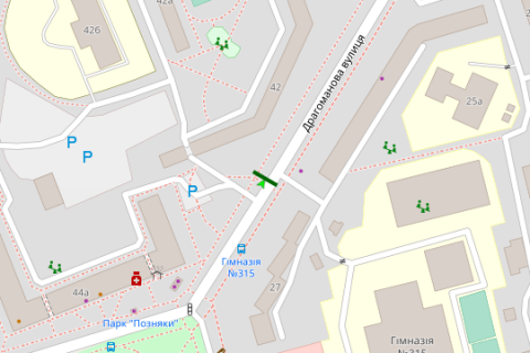 Билборд B в Киеве, 3x6  Драгоманова вул., 42 схема