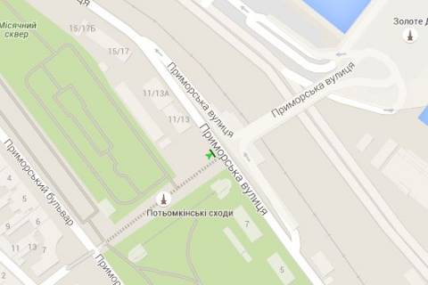 Сiтiлайт B у Одесі, 1.2x1.8  Приморська вул., (Потьомкінські сходи) схема