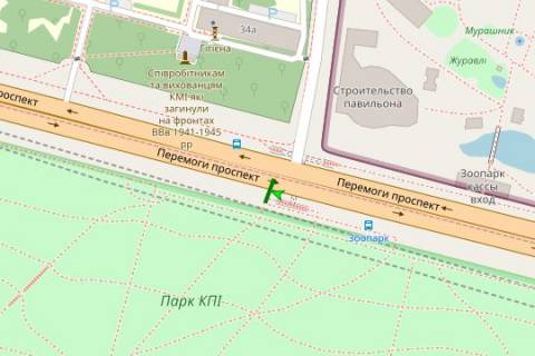 Беклайт B у Києві, 2.3x3.14  Берестейський просп., , 34 напроти схема