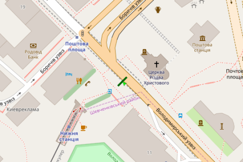 Нестандарт B в Киеве, 1.2x1.8  Петра Сагайдачного вул., 11 зуп. «Поштова площа» схема