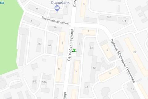 Білборд, Бігборд (Борд)  B у Одесі, 3x6  Сегедська вул., 5 схема