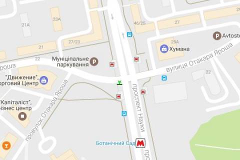 Скролер, Скрол A у Василівці Науки просп. (Леніна просп.), 27-а - Яроша Отакара вул. - 425951 схема