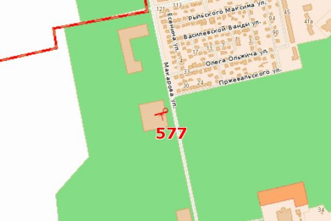 Билборд B в Васильевке, 3x6  Макарова вул., 23 (ліва) схема