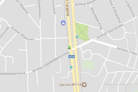 Скроллер A в Харькове, 2.3x3.14  Гагаріна просп. - Азербайджанська вул. - 167658 схема