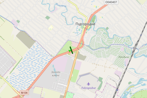 Білборд, Бігборд (Борд)  B у Василівці, 3x6  Донецьке шосе, №8 (Підгородне "Епіцентр") схема
