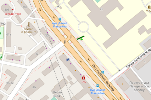 Видеоборд A в Киеве, 2.3x3.14  Лесі Українки бульв., 25 (ТТ 4.8 676х468) - 616273 схема