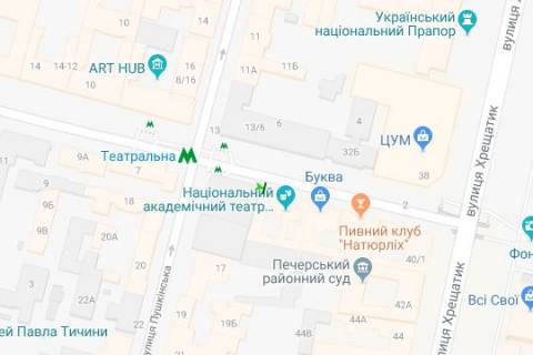 Беклайт A у Києві, 1.2x1.8  Богдана Хмельницького вул., 5 схема