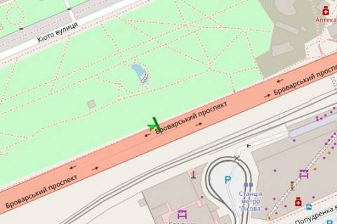 Билборд B в Васильевке, 3x6  Броварський просп., 200 метрів від ст.м. Лісова схема