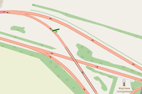 Беклайт A у Запоріжжі, 6x12  Київ - Бориспіль, виїзд з аеропорту "Бориспіль" (у напрямку  Києва) схема